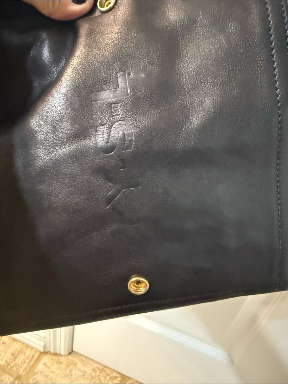 Yves Saint Laurent Black Leather Tote with Gold Hardware - Picture 6 of 9